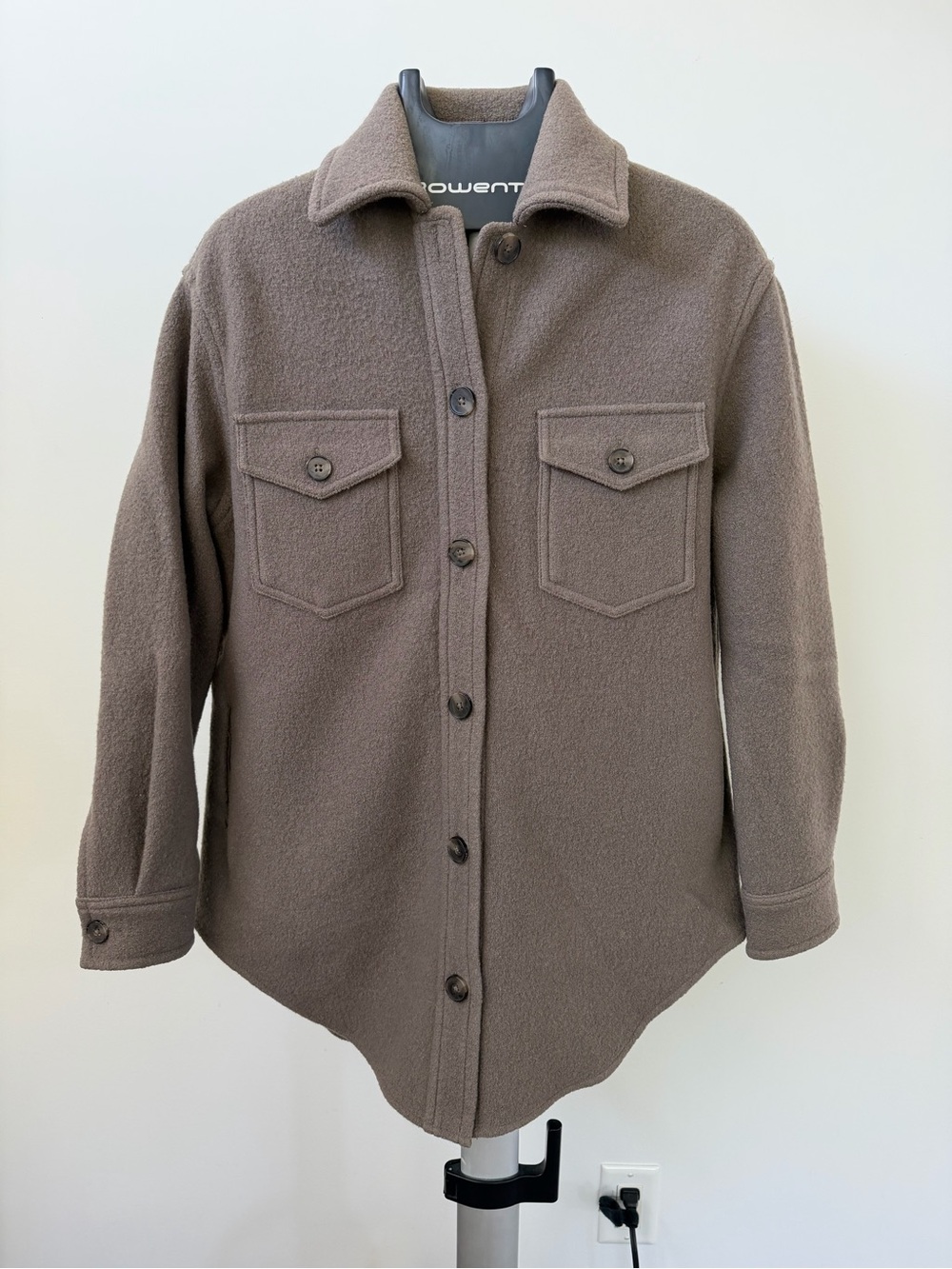 Wilfred Taupe Teddy Shacket Jacket